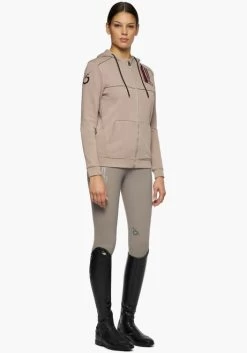 Cavalleria Toscana Team Daytona Zip Hoodie -Equestrian Clothing team daytona crew blush side FED101 CO079 1A00 cavalleria toscana 77230.1657671801