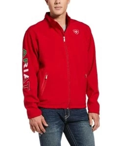 Men's Ariat Team Softshell Mexico Jacket 13 Men's Ariat Team Softshell Mexico Jacket -Equestrian Clothing team mexico softshell red front 10033525 ariat men 89791.1670379224