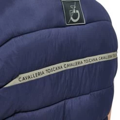Cavalleria Toscana Team Puffer Vest -Equestrian Clothing team puffer vest navy back detail GLD266 NY092 7E00 cavalleria toscana 35678.1660611116