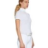Cavalleria Toscana Tech Piqué Polo Short Sleeve -Equestrian Clothing tech pique polo SS white sideW POD351 PA005 0001 CT 95444.1688778960