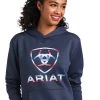 Ariat TEK Hoodie 2 Ariat TEK Hoodie -Equestrian Clothing tek hoodie blue nights front logo 10039793 ariat 17106.1653605137