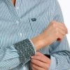 Cinch Tencel Mint Stripe Shirt -Equestrian Clothing tencel stripe ls blue side MSW9164203 cinch 2 83268.1689020092