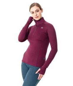 Horseware Ireland Horseware Thea Tech Quarter Zip Fleece -Equestrian Clothing thea tech quarter zip fleece beetroot side CKHCTA HW 95663.1663956372