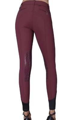 GhoDho Tinley Pro Grip Knee Patch Breeches -Equestrian Clothing tinley breech rouge back ghodho 81212.1643579151