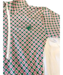 Arista Triple Bar Gingham Quarter Zip Shirt 13 Arista Triple Bar Gingham Quarter Zip Shirt -Equestrian Clothing triple bar gingham pink green arista 60260.1645833383