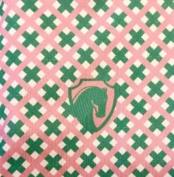 Arista Triple Bar Gingham Quarter Zip Shirt 12 Arista Triple Bar Gingham Quarter Zip Shirt -Equestrian Clothing triple bar gingham pink green logo arista 14389.1645833134