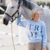 TKEQ TROT Crew Sweatshirt -Equestrian Clothing trot sweatshirt coast front TKEQ 20312.1688590016