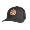 SaltWater Riders Leather Patch Trucker Hat -Equestrian Clothing trucker hat leather patch logo charcoal saltwater riders 95365.1687386945