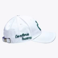 Cavalleria Toscana Tufted Stitch Cap -Equestrian Clothing tuffed stitch cap white green side CPU025 GA025 015L cavalleria toscana 00863.1678573886