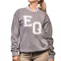 TKEQ U Of EQ Sweatshirt -Equestrian Clothing u of eq sweatshirt fog front U EQ SWEATSHIRT TKEQ 23539.1673542921