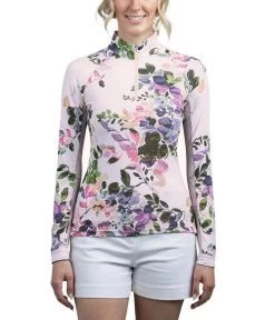 Kastel Denmark Shirt Signature Prints Raglan Sleeve -Equestrian Clothing watercolor floral ls fern.grn LSWFG kastel 33777.1689030582