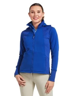 Ariat Wilde Full Zip Sweatshirt -Equestrian Clothing wilde perform fleece jacket maz blue front 10039499 ariat 34374.1645568086