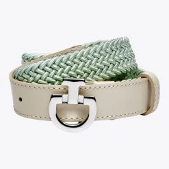 Cavalleria Toscana Elastic Belt CT Buckle -Equestrian Clothing womens elastic belt ct clasp white teal hero CIN046 EL007 5L1B cavalleria toscana 21929.1678913402