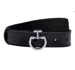 Cavalleria Toscana Woven Fabric Elastic Belt -Equestrian Clothing woven fabric elastic belt black CIN042 PL060 9999 CT 25489.1671319224