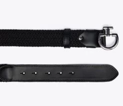 Cavalleria Toscana Woven Fabric Elastic Belt -Equestrian Clothing woven fabric elastic belt black ends CIN042 PL060 9999 CT 98311.1671317979