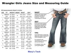 Wrangler Girls Premium Patch Bootcut Jean -Equestrian Clothing wrangler girl jeans size chart 80450.1666668835