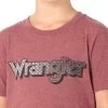 Wrangler Kids Tread Plate Logo Tee -Equestrian Clothing wrangler tee ss burgundy detail BQ6191R wrangler 95936.1636308066
