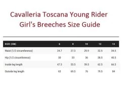 Girls Cavalleria Toscana Super Grip Tech Breeches -Equestrian Clothing young rider girl breech size guide cavalleria toscana 57399.1605303666