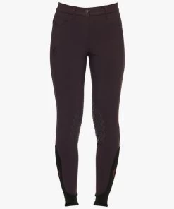 Girls Cavalleria Toscana Orbit Logo Breeches -Equestrian Clothing youth ct orbit breeches dk.purp front PAA016 JE010 3A00 cavalleria toscana 18650.1668822653