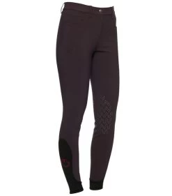 Girls Cavalleria Toscana Orbit Logo Breeches -Equestrian Clothing youth ct orbit breeches dk.purp side PAA016 JE010 3A00 cavalleria toscana 20934.1668822651