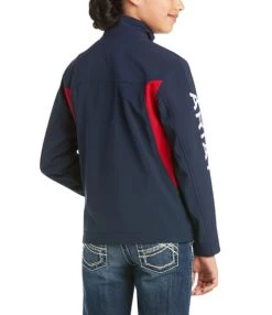 Ariat Youth New Team Softshell Jacket -Equestrian Clothing youth team softshell navy back 10019268 ariat 29351.1641431264