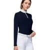 RG Zip Competition Polo Long Sleeve -Equestrian Clothing zip competition polo ls navy front POW004 JS001 7901 RG 11311.1686429465
