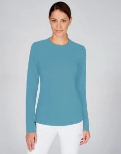 Vestrum Zocca Training Top -Equestrian Clothing zocca ls training top blue front W6585 60002 00073 vestrum 49839.1681609395